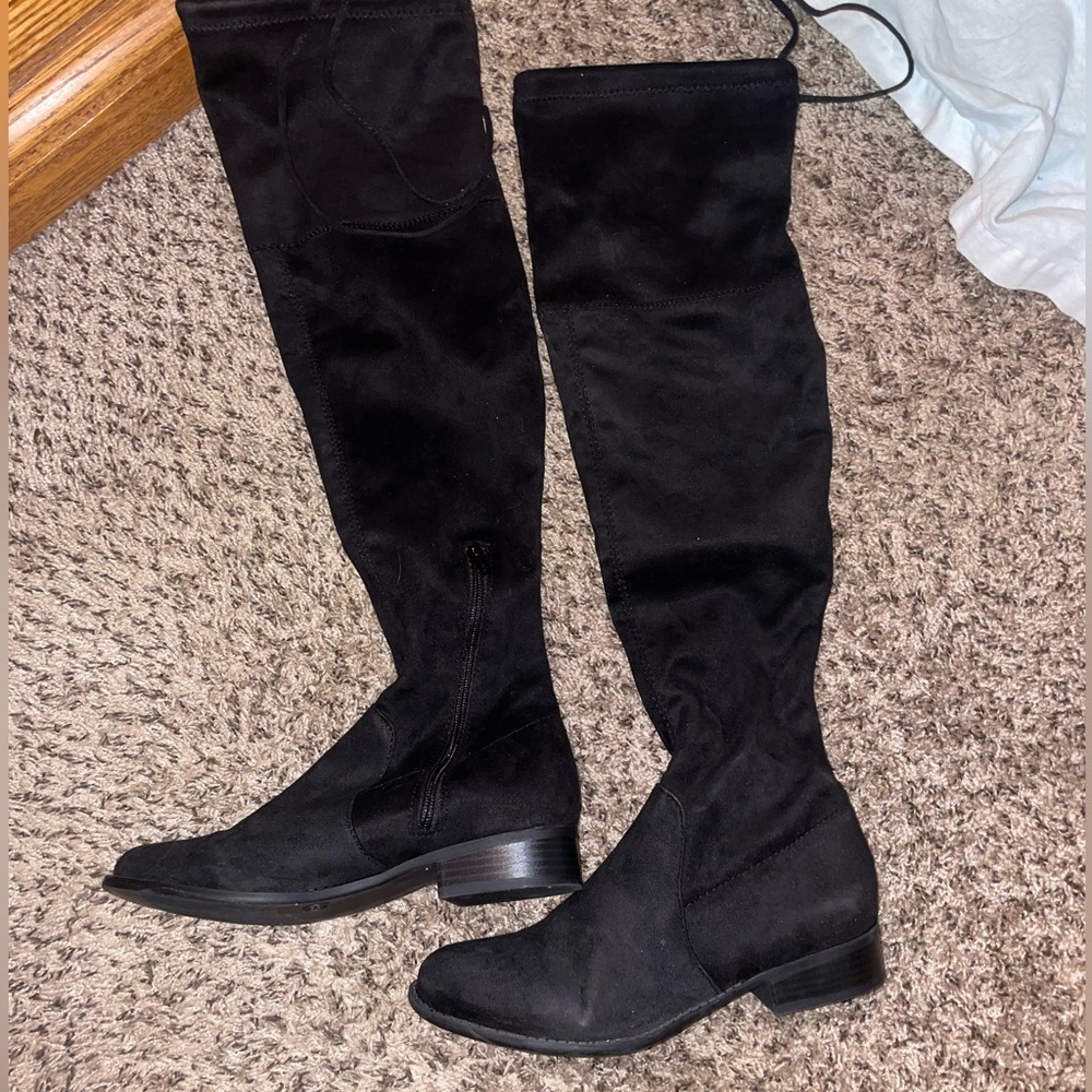 Target brand knee high suede boots
